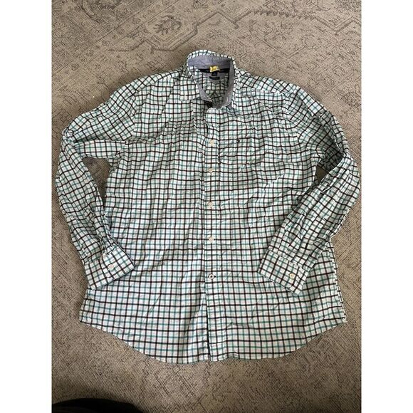 Tommy Hilfiger Other - Tommy Hilfiger Blue Plaid LS‎ Button Down Dress Shirt Sz XL Preppy Office